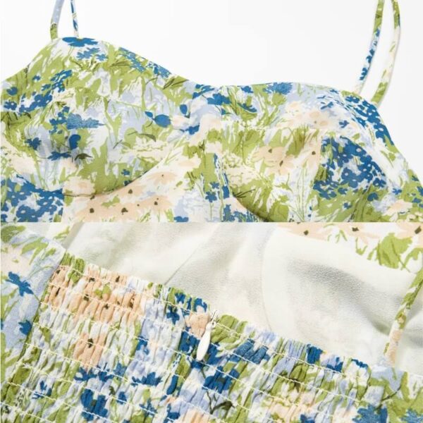 Romantic painting floral dress - Image 6