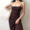 vintage floral midi dress
