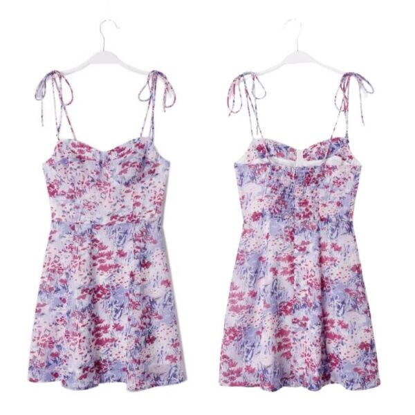 Snow mountain floral dress - Image 6